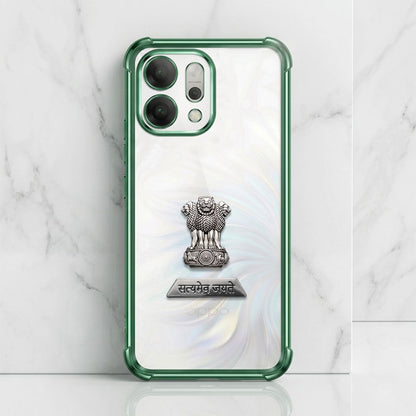 Oppo Reno 14 5G Satyamev Jayate 2-in-1 Emblem Transparent Shockproof Airbag Case