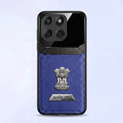 Motorola Edge 60 Fusion 5G Satyamev Jayate 2-in-1 Emblem Leather Lens Protective Back Case