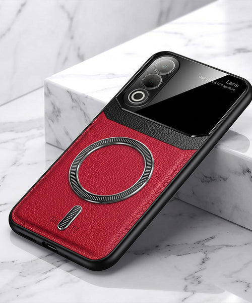 Oppo K12x 5G Premium Magsafe Magnetic Leather Lens Protective Case