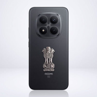 Redmi Note 15 Pro+ 5G Compatible Satyamev Jayate 3D Metal Emblem Sticker