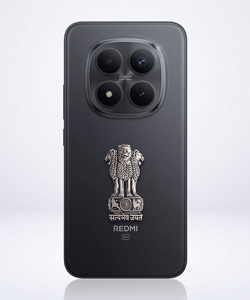 Redmi Note 15 Pro+ 5G Compatible Satyamev Jayate 3D Metal Emblem Sticker