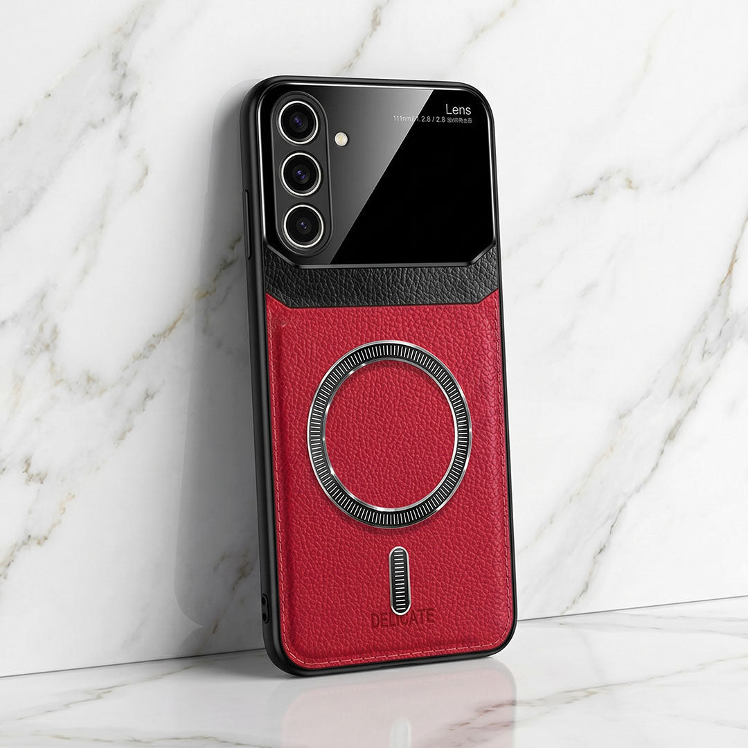Samsung Galaxy A54 5G Premium Magsafe Magnetic Leather Lens Protective Case