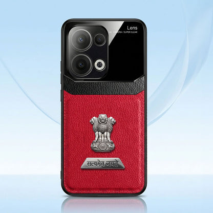 Oppo Reno 13 5G Satyamev Jayate 2-in-1 Emblem Leather Lens Protective Back Case
