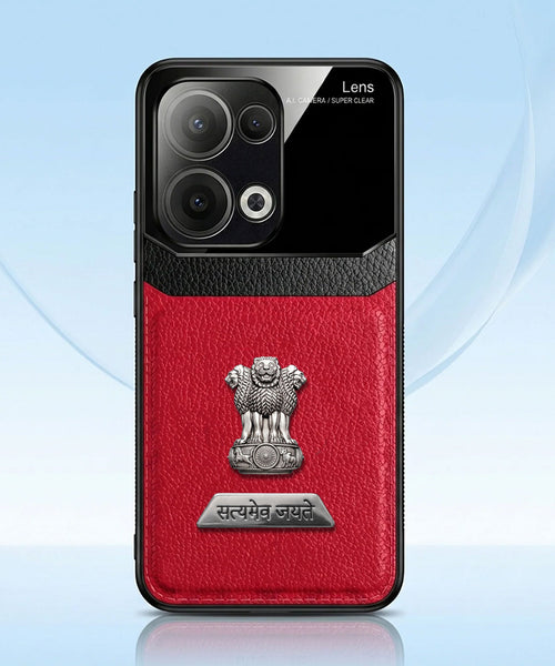 Oppo Reno 13 5G Satyamev Jayate 2-in-1 Emblem Leather Lens Protective Back Case