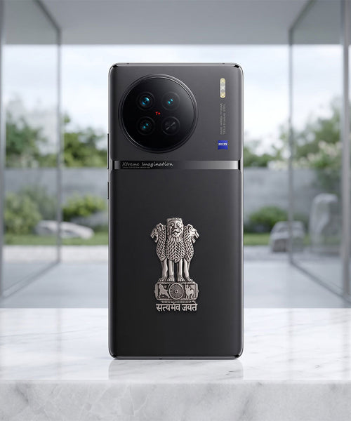 Vivo X90 5G Compatible Satyamev Jayate 3D Metal Emblem Sticker