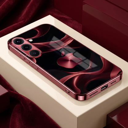 Samsung Galaxy A36 5G Wave Apple Burgundy Electroplated Glass Back Case