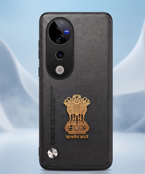 Vivo V40 Pro 5G Satyamev Jayate Vegan Leather Back Case