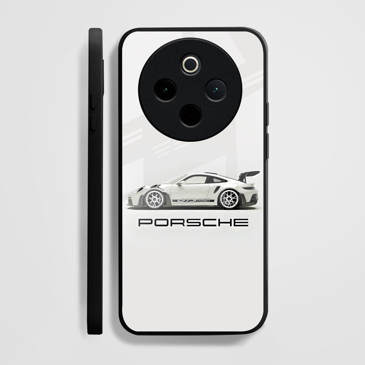 Vivo T4 5G Premium Acrylic Shockproof Glass Back Case (White Porsche)