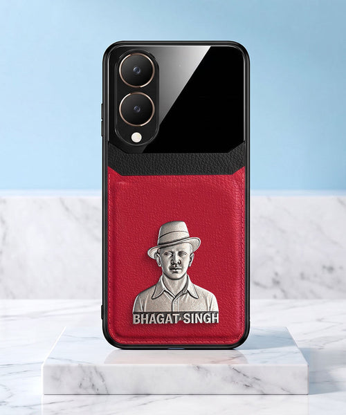 Vivo Y28 5G Shaheed Bhagat Singh 3D Metal Leather Back Case