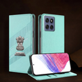Motorola Edge 60 Fusion 5G Metal Satyamev Jayate 2-in-1 Emblem Magnetic Flip Wallet Case