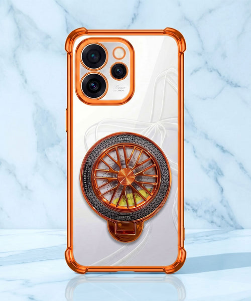 Oppo Reno 15 Pro Mini 5G Stress Buster Wheel Rotating Airbag Cosmic Orange Case
