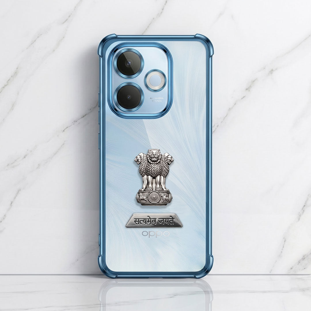 Oppo A5 Pro 5G Satyamev Jayate 2-in-1 Emblem Transparent Shockproof Airbag Case