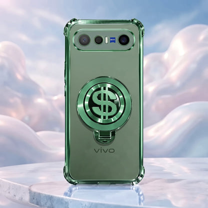 Vivo X300 FE 5G Four Corner Airbags 100% Original Astro Money Magnet Rotating Dollar Case