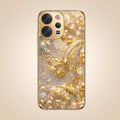 Vivo V70 5G Golden Butterfly Gold Electroplated Glass Phone Back Case