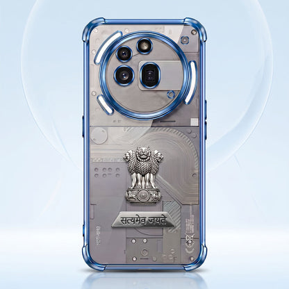 Nothing Phone 3a Pro 5G Satyamev Jayate 2-in-1 Emblem Transparent Shockproof Airbag Case