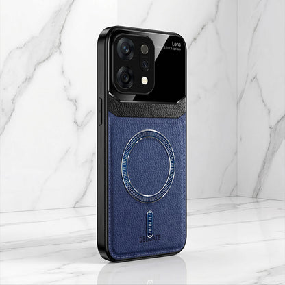 Oppo Reno 14 5G Premium Magsafe Magnetic Leather Lens Protective Case