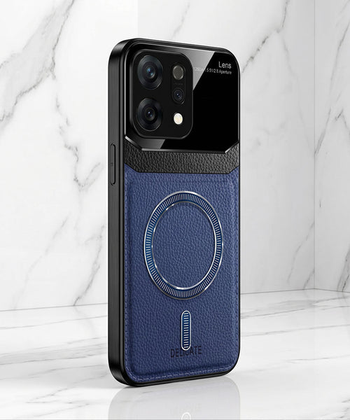 Oppo Reno 14 5G Premium Magsafe Magnetic Leather Lens Protective Case