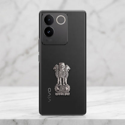 Vivo T2 Pro 5G Compatible Satyamev Jayate 3D Metal Emblem Sticker