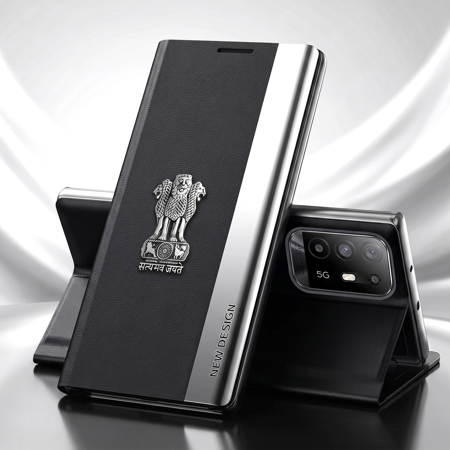 Oppo F19 Pro 5G Satyamev Jayate Flip Leather Case