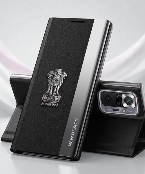 Redmi Note 10 Pro 5G Satyamev Jayate Flip Leather Case
