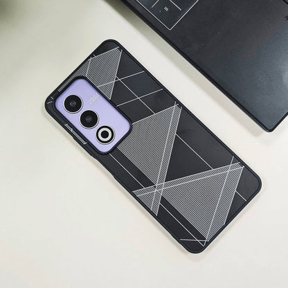 Oppo A3 5G Triangle Pattern Matte Back Shockproof Case