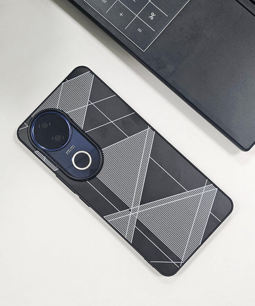 Vivo V50 5G Triangle Pattern Matte Back Shockproof Case