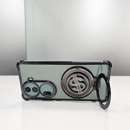 Oppo Reno 11 Pro 5G Four Corner Airbags 100% Original Astro Money Magnet Rotating Dollar Case