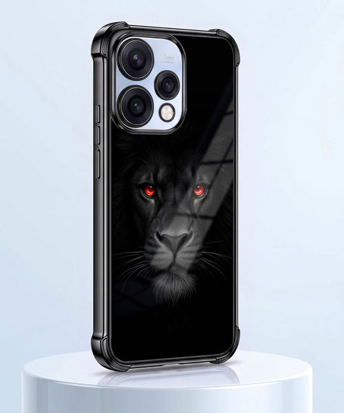 Oppo Reno 15 5G Premium Black Lion Airbags Printed Back Case