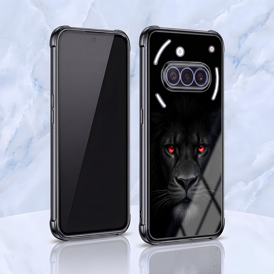 Nothing Phone 3a 5G Premium Black Lion Airbags Printed Back Case
