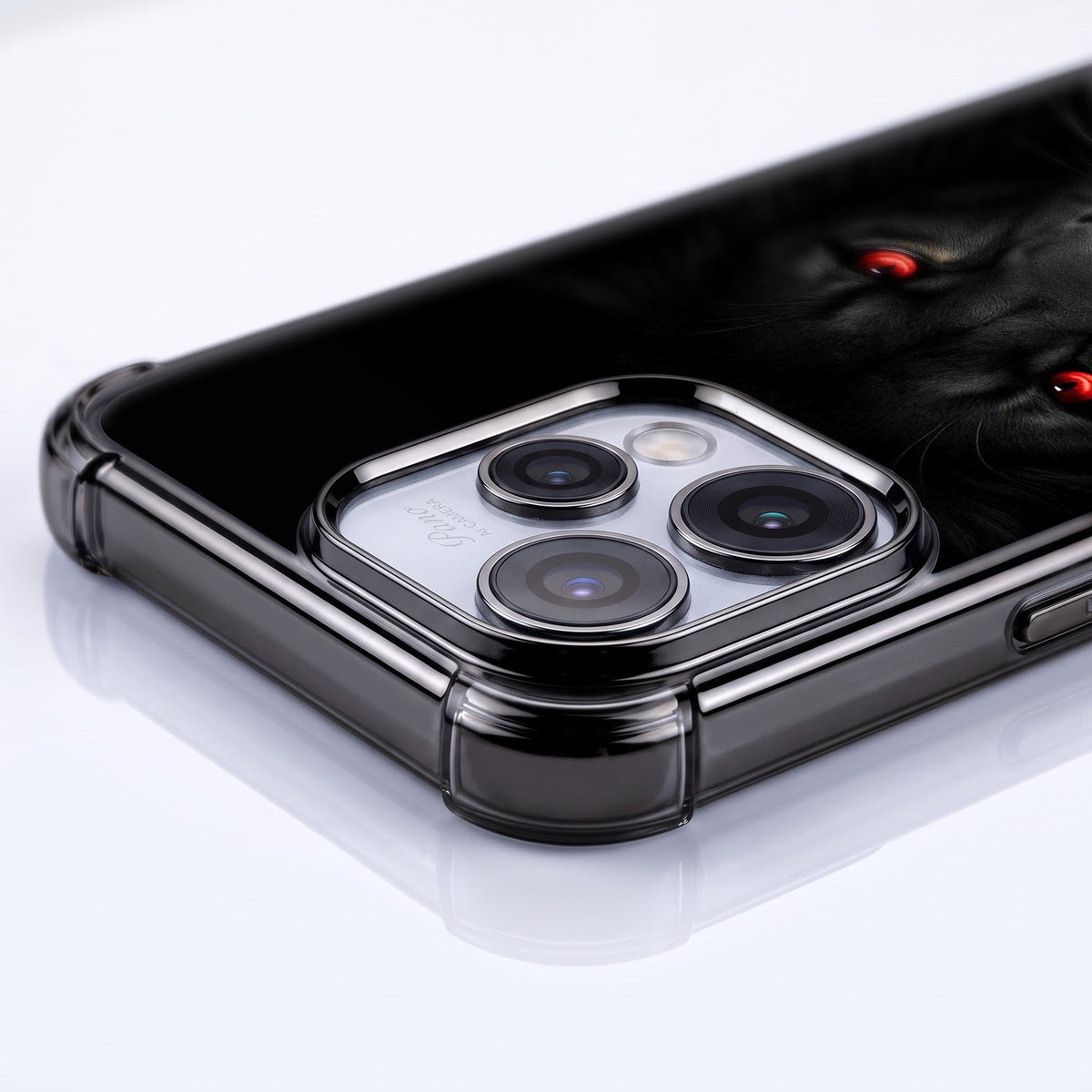 Oppo Reno 15 5G Premium Black Lion Airbags Printed Back Case