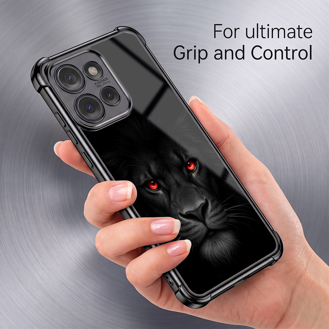 Motorola Edge 50 Neo 5G Premium Black Lion Airbags Printed Back Case