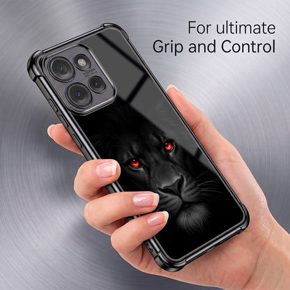 Motorola Edge 50 Neo 5G Premium Black Lion Airbags Printed Back Case