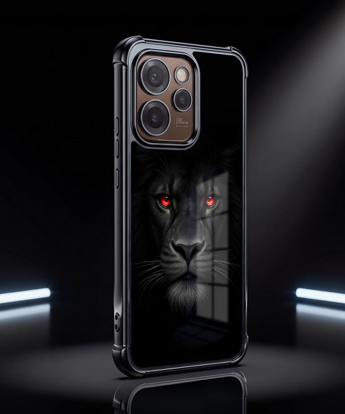 Oppo Reno 15 Pro Mini 5G Premium Black Lion Airbags Printed Back Case