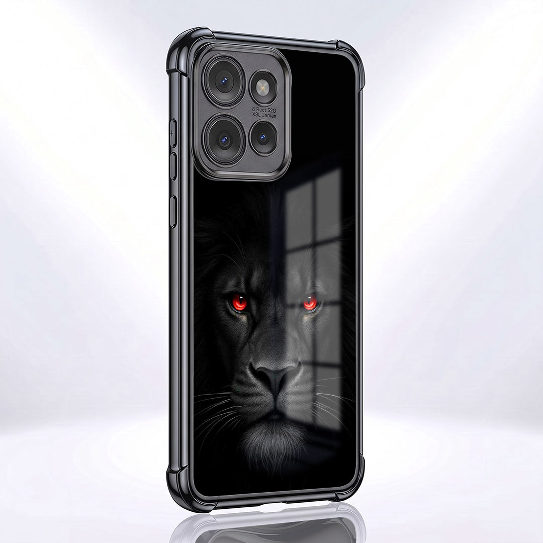 Motorola Edge 50 5G Premium Black Lion Airbags Printed Back Case