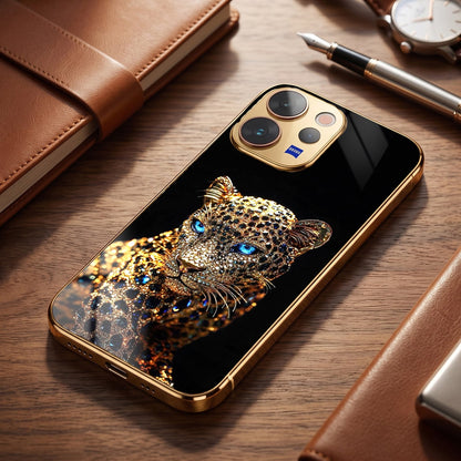 Vivo V70 5G Panther Gold Electroplated Glass Phone Back Case