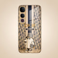 Vivo Y400 Pro 5G Luxury Dior Gold Electroplated Glass Phone Back Case