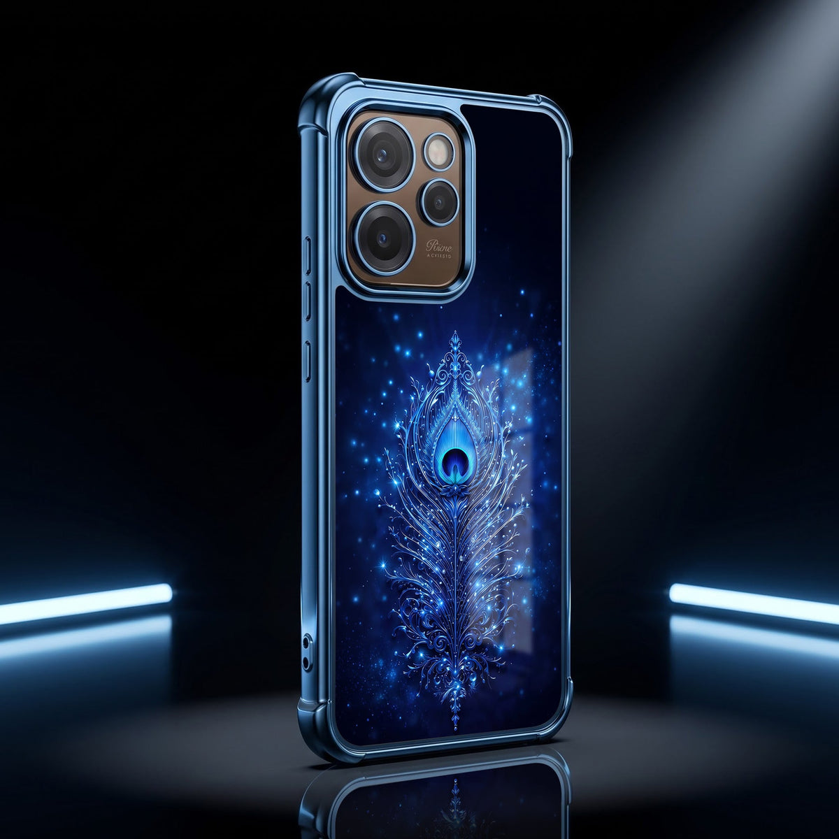 Oppo Reno 15 Pro Mini 5G Premium Peacock Feather Airbags Printed Back Case