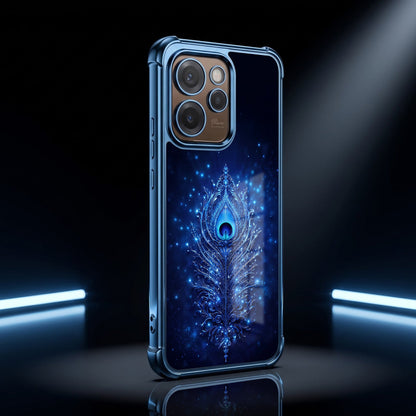 Oppo Reno 15 Pro Mini 5G Premium Peacock Feather Airbags Printed Back Case