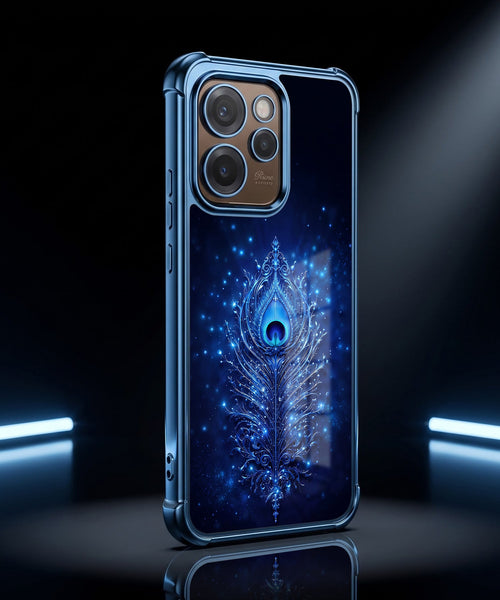 Oppo Reno 15 Pro Mini 5G Premium Peacock Feather Airbags Printed Back Case