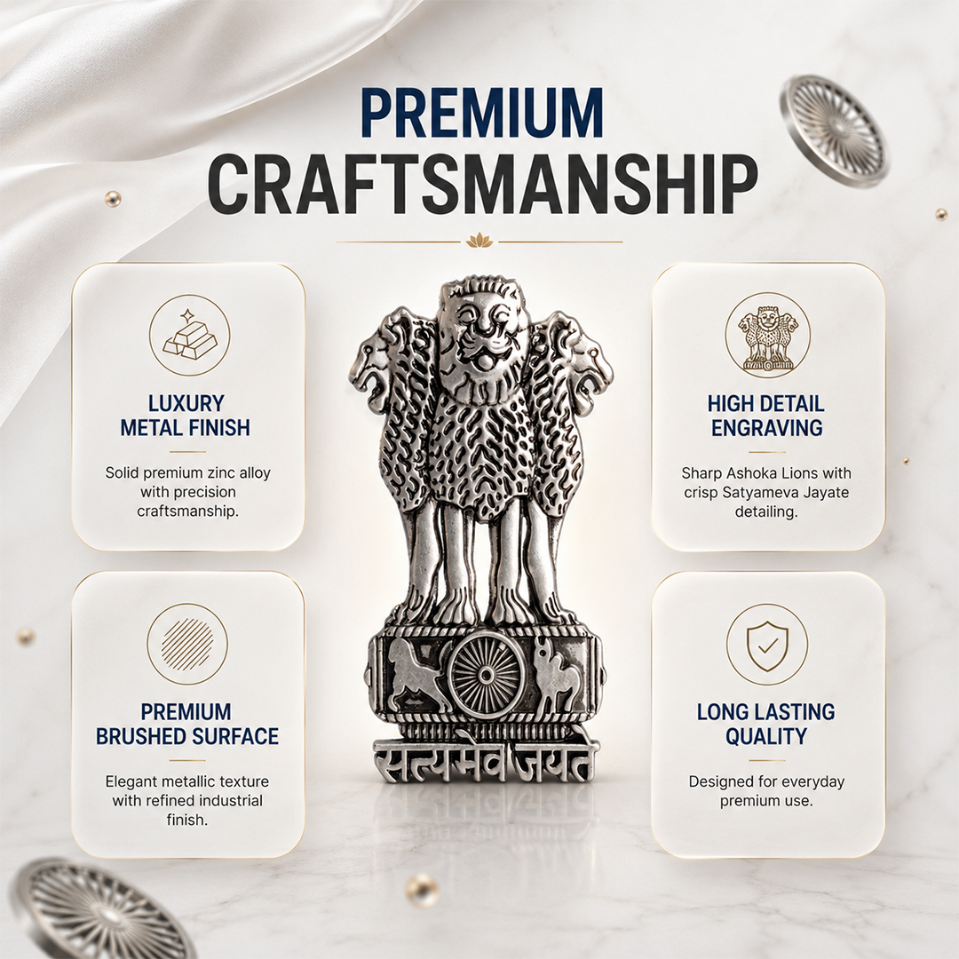 Vivo Y39 5G Compatible Satyamev Jayate 3D Metal Emblem Sticker