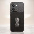 Vivo T5x 5G  Satyamev Jayate Carbon Fiber Leather Hybrid Phone Case