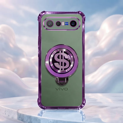 Vivo X300 FE 5G Four Corner Airbags 100% Original Astro Money Magnet Rotating Dollar Case