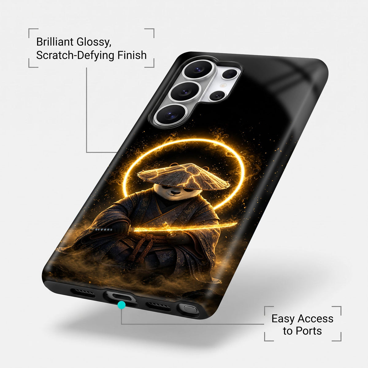 Samsung Galaxy S25 Ultra 5G Warrior Panda Protective Case