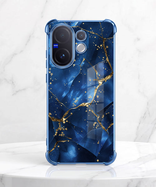 Vivo V60 5G Blue Crimson Marble Airbags Printed Back Case