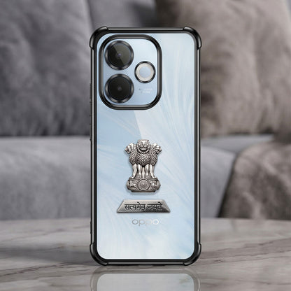 Oppo A5 Pro 5G Satyamev Jayate 2-in-1 Emblem Transparent Shockproof Airbag Case