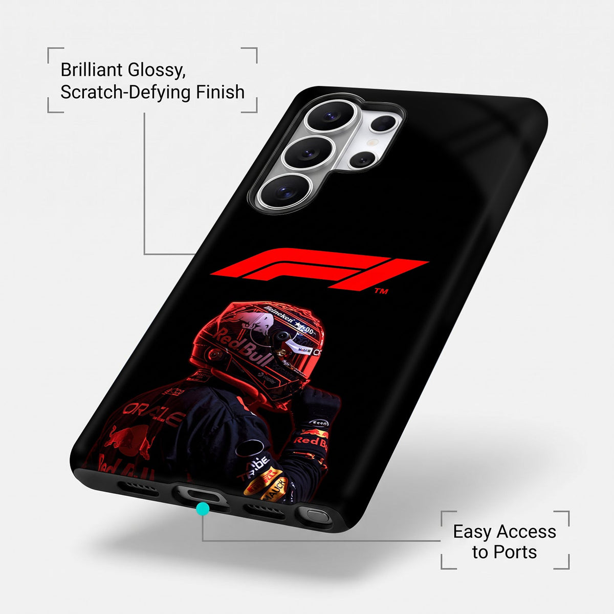 Samsung Galaxy S25 Ultra 5G F1 Racing Car Driver Protective Cases