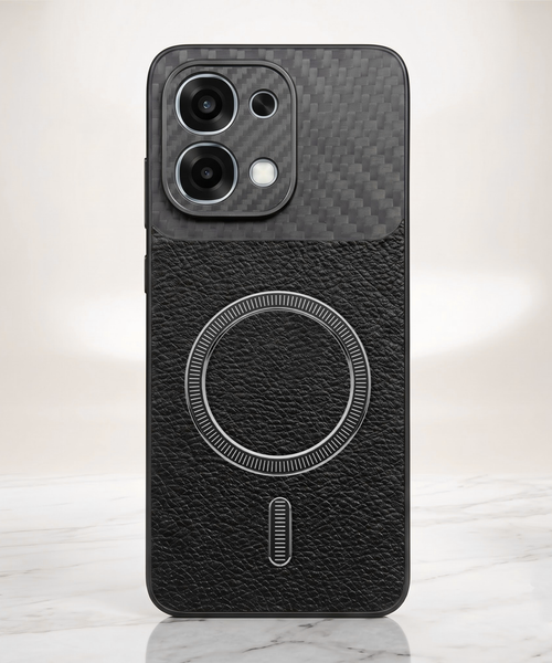 Oppo F31 5G Carbon Fiber Leather Hybrid MagSafe Magnetic Case