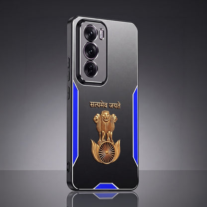 Oppo Reno 12 Pro 5G Satyamev Jayate 3D Metal Aluminium Back Case