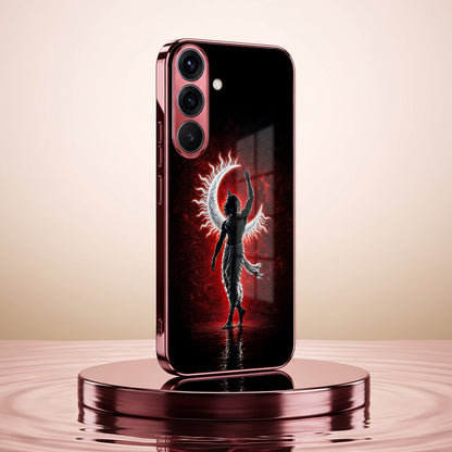 Samsung Galaxy A56 5G Crimson Divine Burgundy Electroplated Glass Back Case