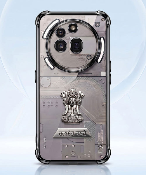 Nothing Phone 3a Pro 5G Satyamev Jayate 2-in-1 Emblem Transparent Shockproof Airbag Case